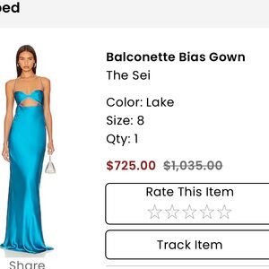 Balconette Bias Gown in Lake